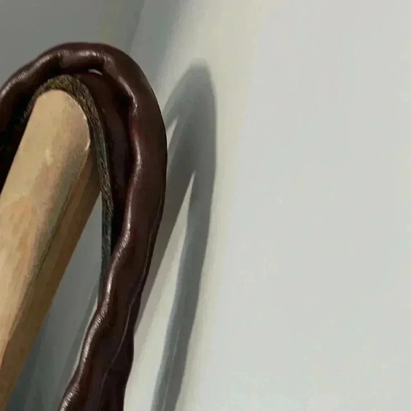 Patricia Nash Maroon Snap Button Leather Braided Strap Handbag Satchel - Picture 4 of 10